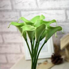 Cargar imagen en el visor de la galería, Ramo de novia de flor de lirio de Cala Artificial, decoración del hogar de boda de tacto Real, 1 ud.
