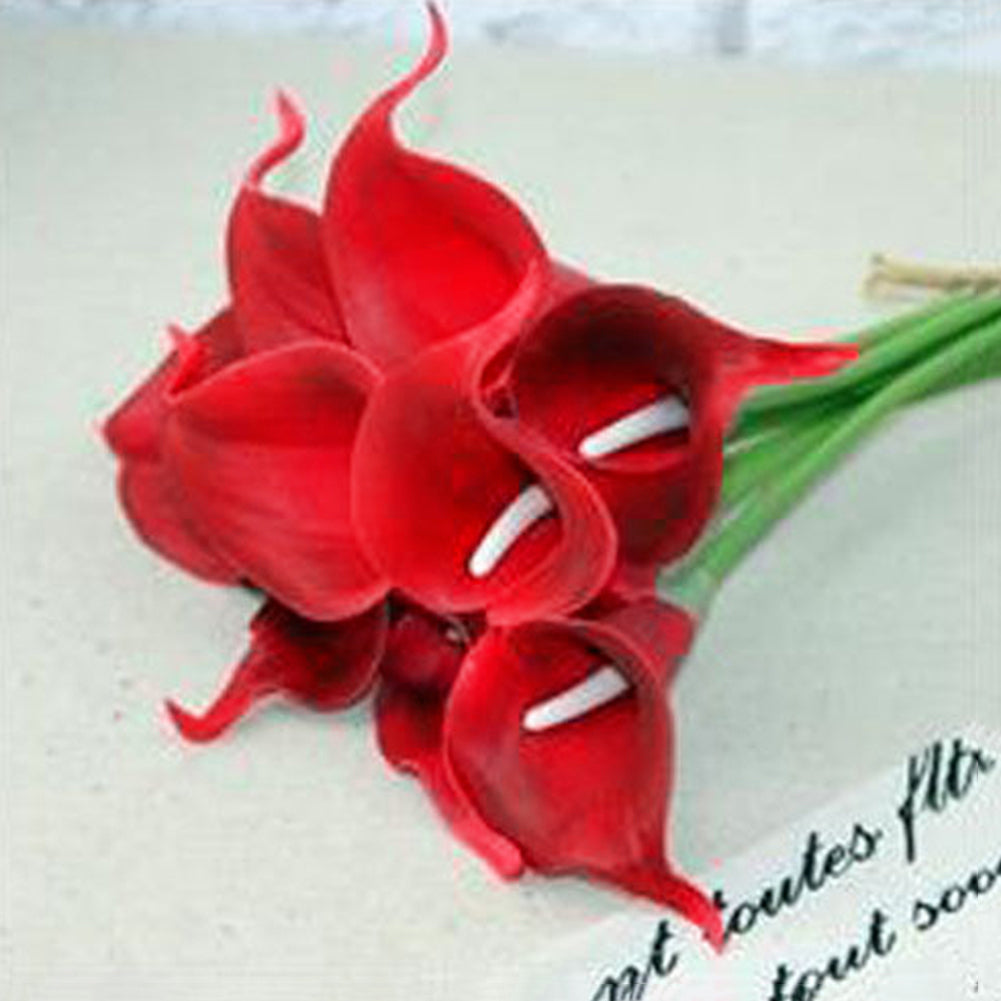 Ramo de novia de flor de lirio de Cala Artificial, decoración del hogar de boda de tacto Real, 1 ud.