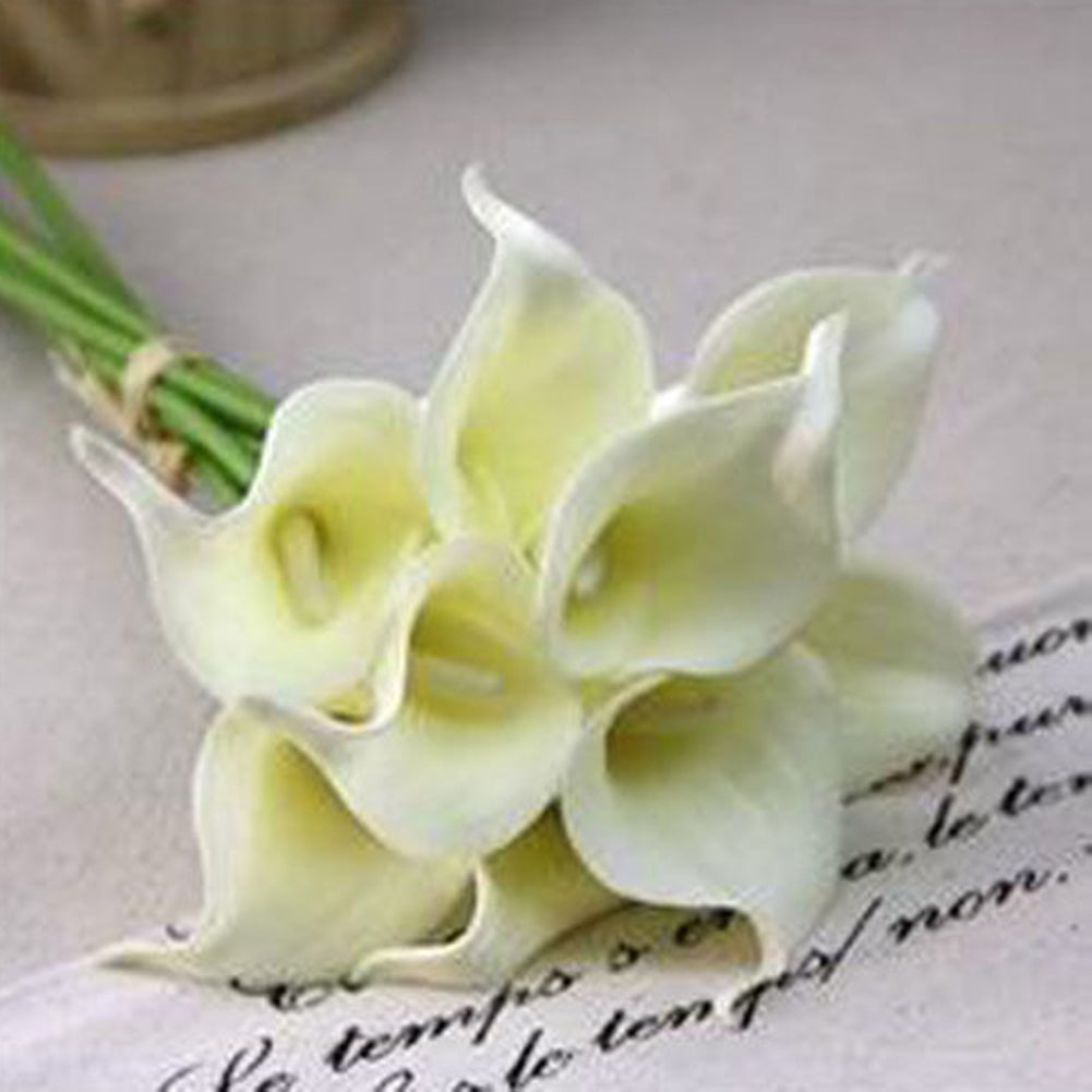Ramo de novia de flor de lirio de Cala Artificial, decoración del hogar de boda de tacto Real, 1 ud.