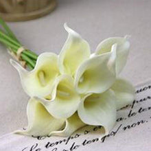 Cargar imagen en el visor de la galería, Ramo de novia de flor de lirio de Cala Artificial, decoración del hogar de boda de tacto Real, 1 ud.
