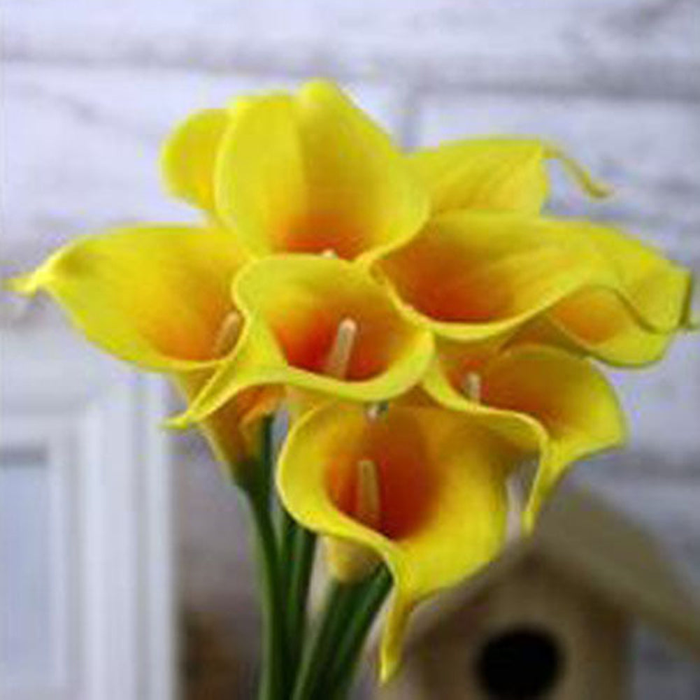 Ramo de novia de flor de lirio de Cala Artificial, decoración del hogar de boda de tacto Real, 1 ud.