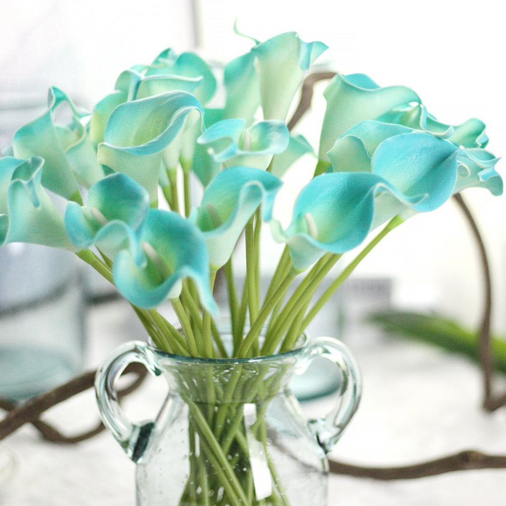 Ramo de novia de flor de lirio de Cala Artificial, decoración del hogar de boda de tacto Real, 1 ud.