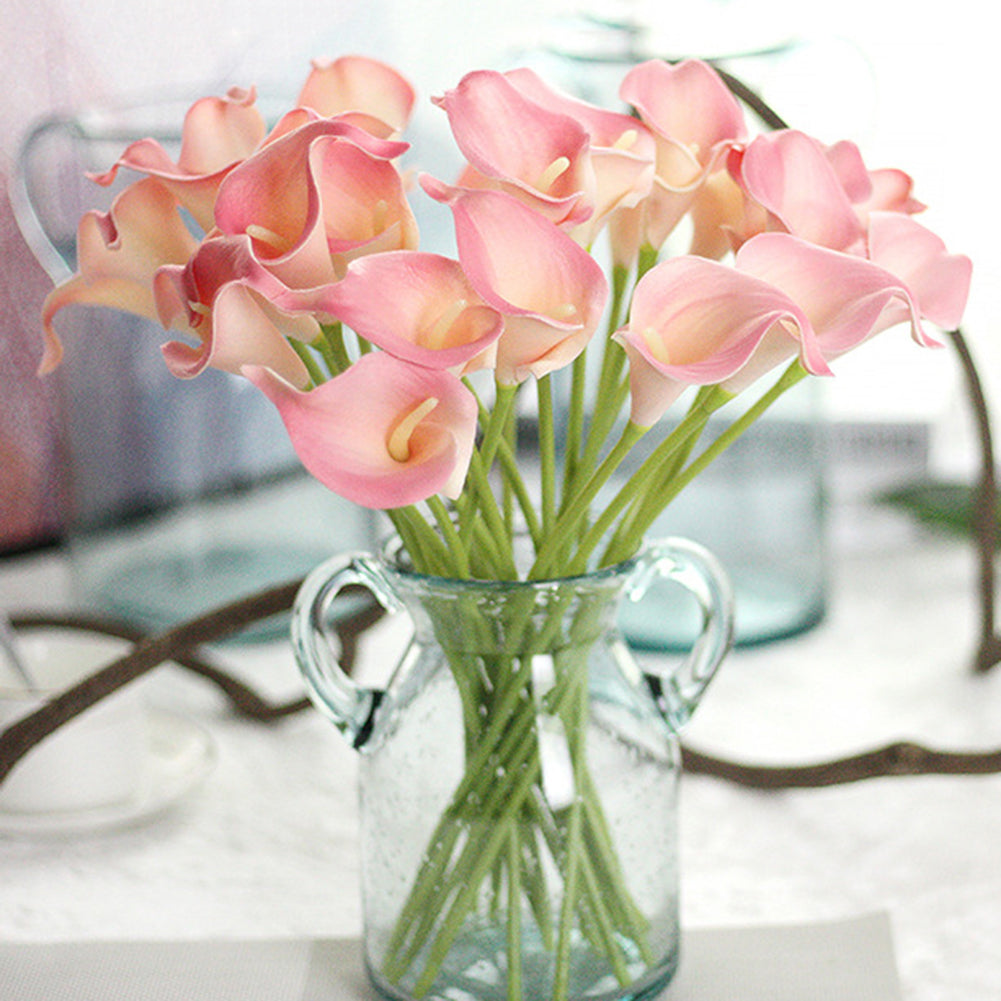 Ramo de novia de flor de lirio de Cala Artificial, decoración del hogar de boda de tacto Real, 1 ud.