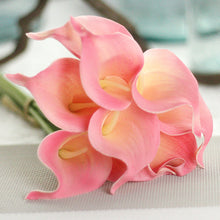 Cargar imagen en el visor de la galería, Ramo de novia de flor de lirio de Cala Artificial, decoración del hogar de boda de tacto Real, 1 ud.
