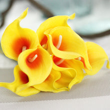 Cargar imagen en el visor de la galería, Ramo de novia de flor de lirio de Cala Artificial, decoración del hogar de boda de tacto Real, 1 ud.
