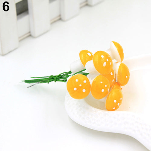 10 piezas Mini hongo falso para mini macetas Hada DIY decoración jardín casa de muñecas