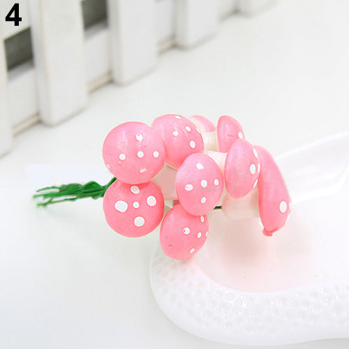 10 piezas Mini hongo falso para mini macetas Hada DIY decoración jardín casa de muñecas