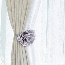 Load image into Gallery viewer, Flower Shape Window Curtain Tieback Magnetic Buckle Drape Holdback Home Decor

