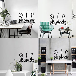 Lovely Three Cats Baby Bedroom Home Office Wall Sticker Removable Decor