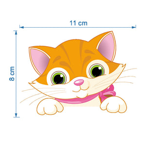 Cute Animals Elephant Cat Panda Giraffe Removable Wall Switch Sticker Home Decal