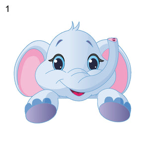 Cute Animals Elephant Cat Panda Giraffe Removable Wall Switch Sticker Home Decal