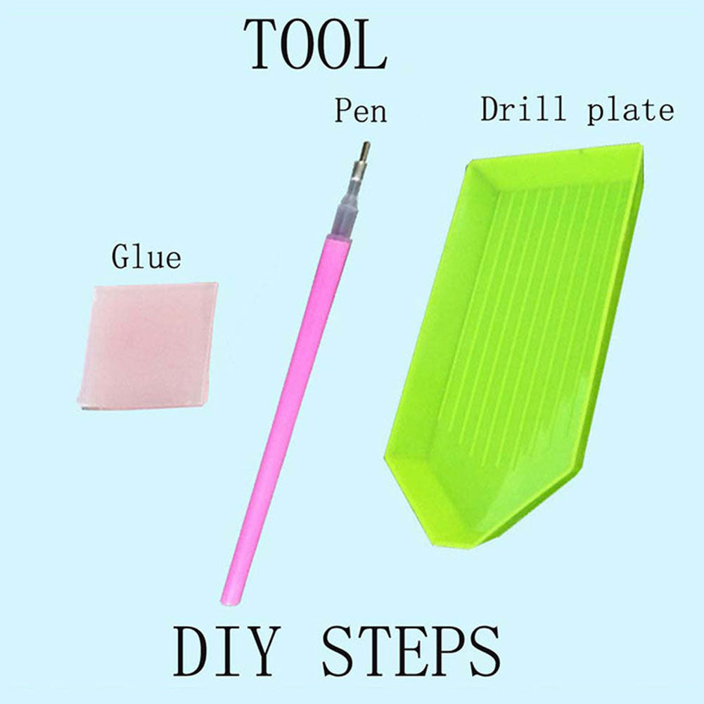 Kit de herramientas DIY de punto de cruz hecho a mano con bordado de pintura de diamante 5D de pavo real