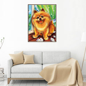 Cute Animals Dog Lion Cat Cross Stitch DIY Resin Diamond Painting Home Decor