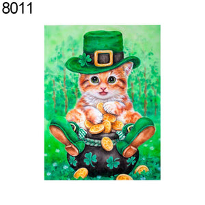 Cute Animals Dog Lion Cat Cross Stitch DIY Resin Diamond Painting Home Decor