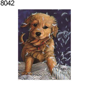 Cute Animals Dog Lion Cat Cross Stitch DIY Resin Diamond Painting Home Decor