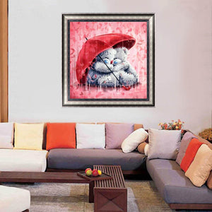 Cute Bear 5D DIY Diamond Embroidery Painting Cross Stitch Craft Home Wall Decor