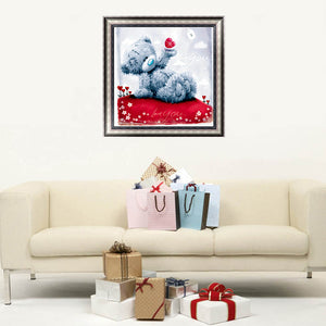 Cute Bear 5D DIY Diamond Embroidery Painting Cross Stitch Craft Home Wall Decor