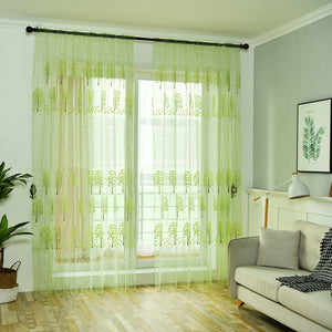 Maple Sheer Curtain Tulle Window Treatment Voile Drape Valance Panel Room Decor