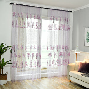 Maple Sheer Curtain Tulle Window Treatment Voile Drape Valance Panel Room Decor