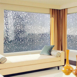 Cobblestone Shaped Glass Sticker Bathroom Door Window Static Film Home Decor