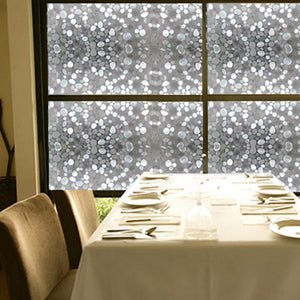 Cobblestone Shaped Glass Sticker Bathroom Door Window Static Film Home Decor