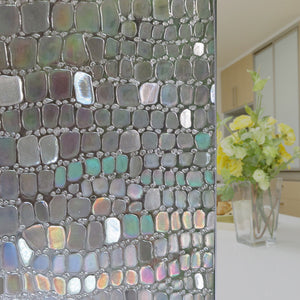 Cobblestone Shaped Glass Sticker Bathroom Door Window Static Film Home Decor
