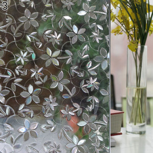 Cobblestone Shaped Glass Sticker Bathroom Door Window Static Film Home Decor