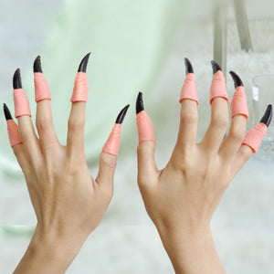 Juego de fundas para uñas de bruja y vampiro, accesorios de Halloween, disfraces de fiesta, 10 Uds.