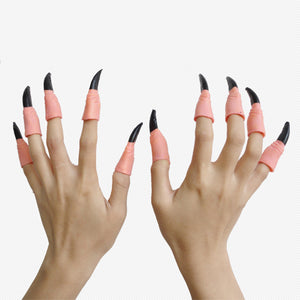 Juego de fundas para uñas de bruja y vampiro, accesorios de Halloween, disfraces de fiesta, 10 Uds.