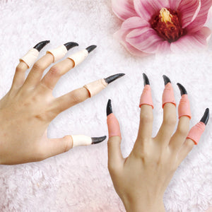 Juego de fundas para uñas de bruja y vampiro, accesorios de Halloween, disfraces de fiesta, 10 Uds.