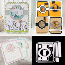 Load image into Gallery viewer, Hollow Circle Card Cover DIY Decor Cutting Dies Handcrafts Embossing Stencil
