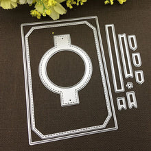 Load image into Gallery viewer, Hollow Circle Card Cover DIY Decor Cutting Dies Handcrafts Embossing Stencil
