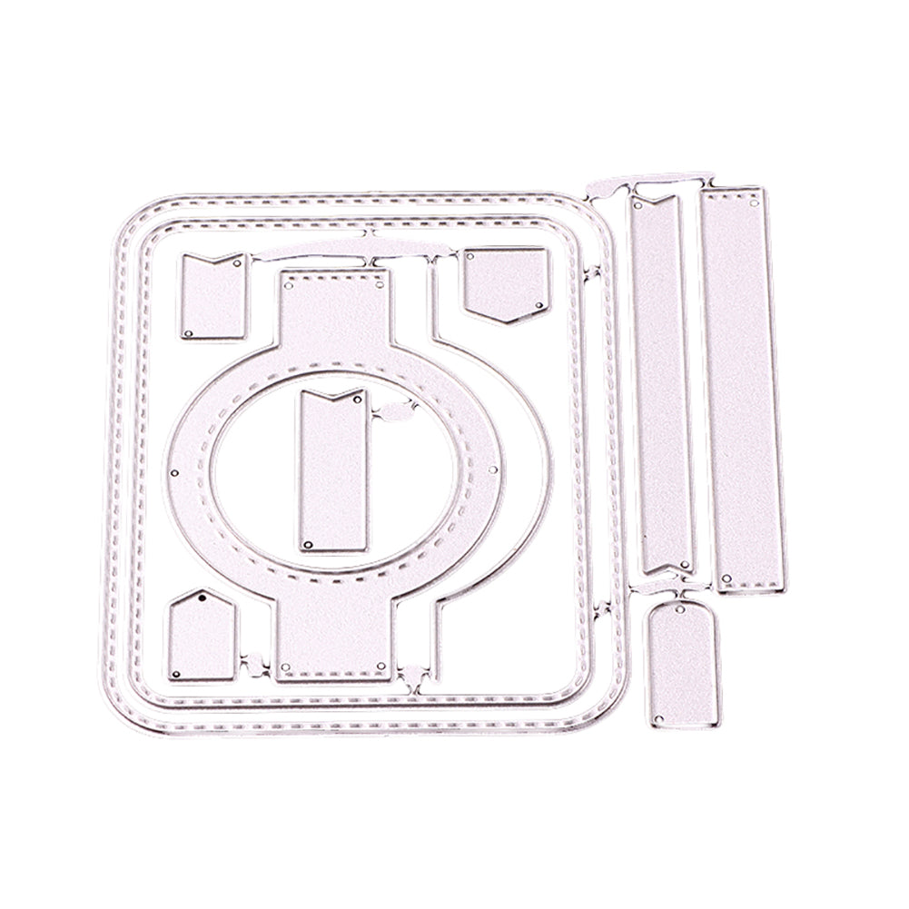 Hollow Circle Card Cover DIY Decor Cutting Dies Handcrafts Embossing Stencil