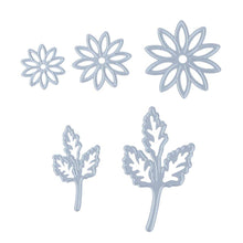 Cargar imagen en el visor de la galería, Troqueles de corte con relieve de acero al carbono, hoja de flores, decoración artesanal para álbum de recortes, 5 uds.
