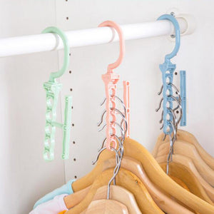 Home Plastic Multilayer Hanger Hooks Fixed Buckle Household Anti-slip Clothes