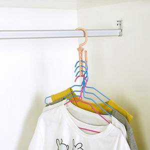 Home Plastic Multilayer Hanger Hooks Fixed Buckle Household Anti-slip Clothes