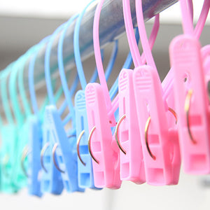12 Uds. Pinzas para ropa, pinzas de secado de plástico para ropa interior, colgador de calcetines