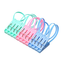 Cargar imagen en el visor de la galería, 12 Uds. Pinzas para ropa, pinzas de secado de plástico para ropa interior, colgador de calcetines
