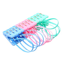 Cargar imagen en el visor de la galería, 12 Uds. Pinzas para ropa, pinzas de secado de plástico para ropa interior, colgador de calcetines
