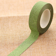Cargar imagen en el visor de la galería, Cinta adhesiva de papel adhesivo Washi con purpurina de 10m, etiqueta decorativa para manualidades DIY
