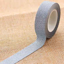 Cargar imagen en el visor de la galería, Cinta adhesiva de papel adhesivo Washi con purpurina de 10m, etiqueta decorativa para manualidades DIY
