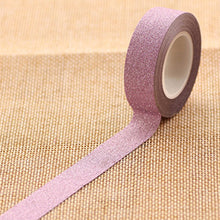 Cargar imagen en el visor de la galería, Cinta adhesiva de papel adhesivo Washi con purpurina de 10m, etiqueta decorativa para manualidades DIY

