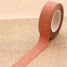 Cargar imagen en el visor de la galería, Cinta adhesiva de papel adhesivo Washi con purpurina de 10m, etiqueta decorativa para manualidades DIY

