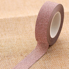 Cargar imagen en el visor de la galería, Cinta adhesiva de papel adhesivo Washi con purpurina de 10m, etiqueta decorativa para manualidades DIY
