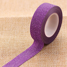 Cargar imagen en el visor de la galería, Cinta adhesiva de papel adhesivo Washi con purpurina de 10m, etiqueta decorativa para manualidades DIY
