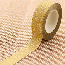 Cargar imagen en el visor de la galería, Cinta adhesiva de papel adhesivo Washi con purpurina de 10m, etiqueta decorativa para manualidades DIY
