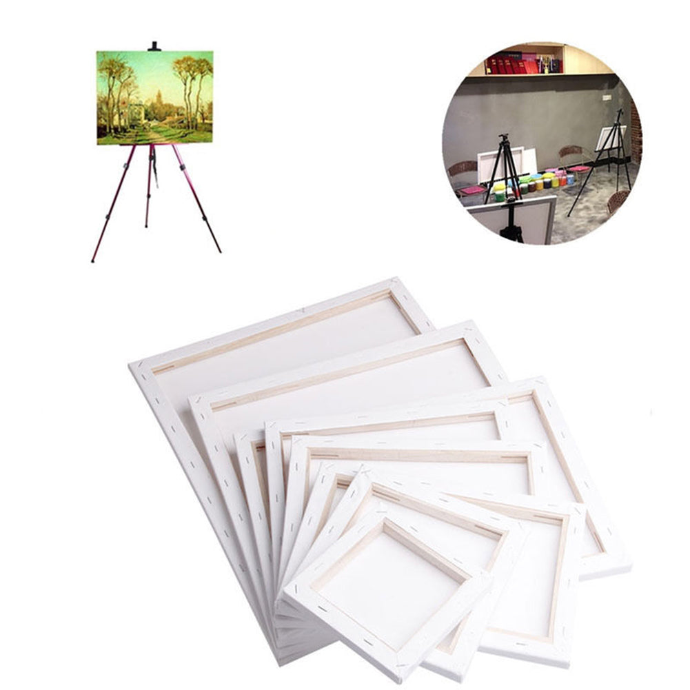 White Blank Rectangle Canvas Board Wooden Frame Art Artist Oil Acrylic Paints