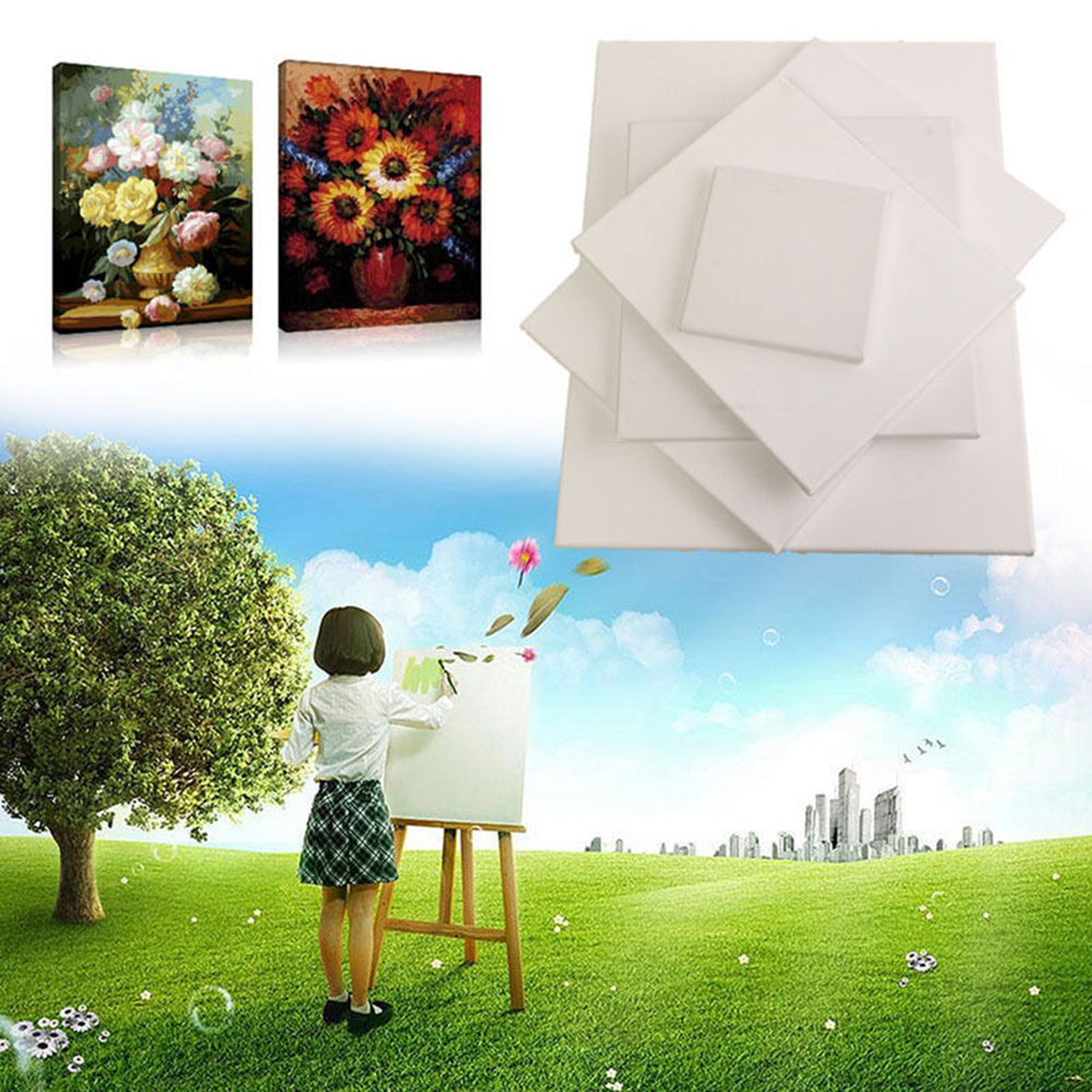 White Blank Rectangle Canvas Board Wooden Frame Art Artist Oil Acrylic Paints