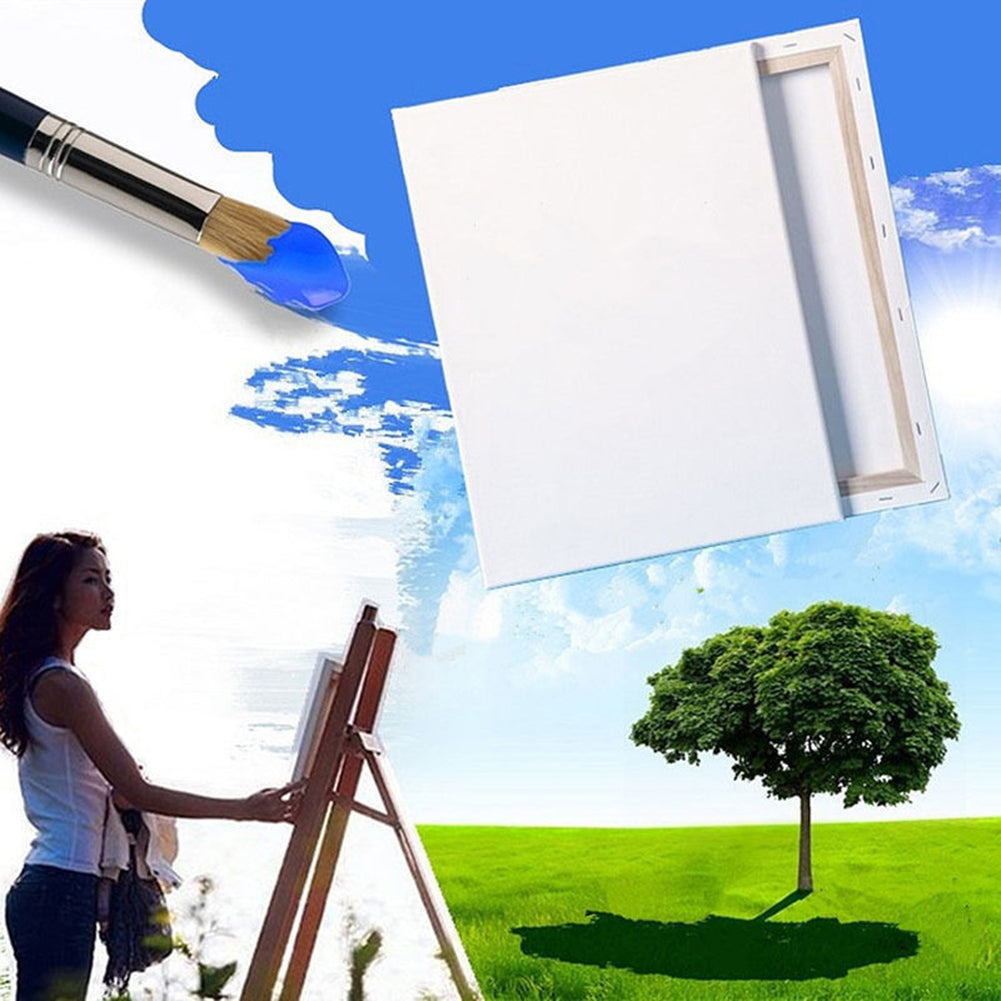 White Blank Rectangle Canvas Board Wooden Frame Art Artist Oil Acrylic Paints