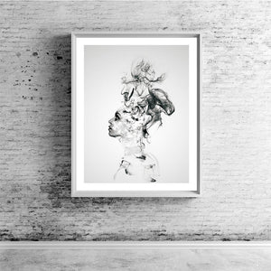 Impresión en lienzo de niño abstracto, pintura artística de pared, póster, imagen, decoración del hogar para dormitorio